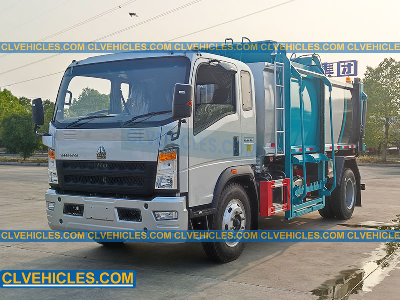 Side Load Compactor Garbage Truck