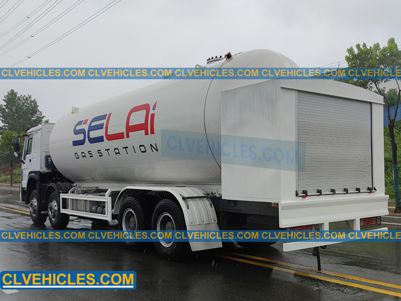 LPG filling tanker truck