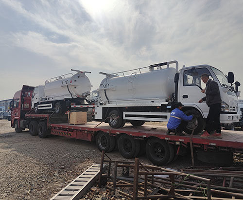 Deux camions-citernes ISUZU de 5 m³ pour le transport des eaux usées sont expédiés aux Philippines.
