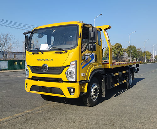 Une unité de camion de dépanneuse à plateau SHACMAN de 5 tonnes expédiée au Gabon